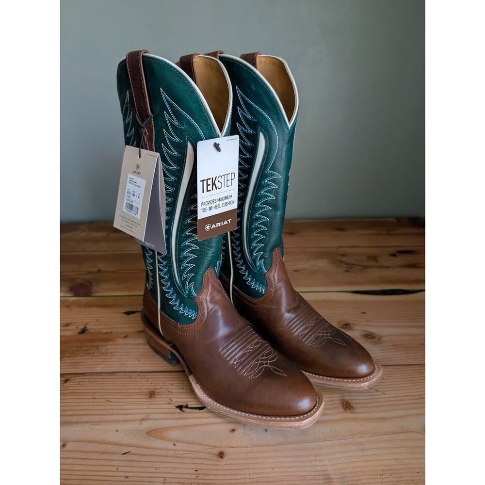 NWT Women’s Ariat Futurity limited Umber Rust/Turquoise Nights 8.5 MED - Picture 2 of 5